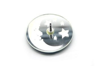 Incensario Lua Símbolo Espelho 8Cm