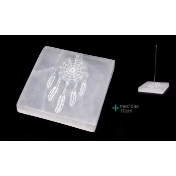 Porta Inc Selenite Quadrado Caça Sonhos 10Cm