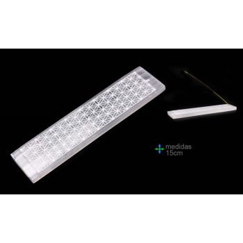 Porta Inc Selenite Flor Vida 15Cm