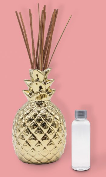 Ambientador Abacaxi Ouro 14X11X30Cm