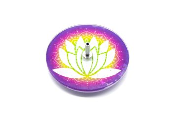 Incensario Flor Lótus Vidro 8 Cm