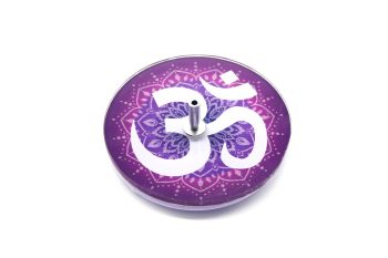 Incensario Om Vidro 8 Cm