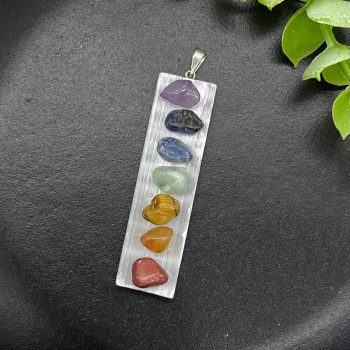 Pendente Selenite Chackras 5X1Cm