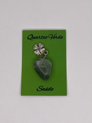 Pendente Pedra Quartz Verde Saúde +/-2Cm