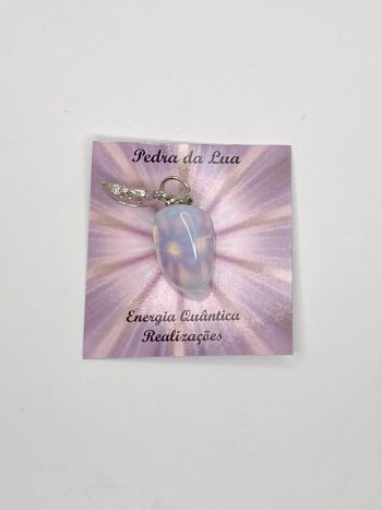 Pendente Pedra Lua Energia Quantica +/-2Cm