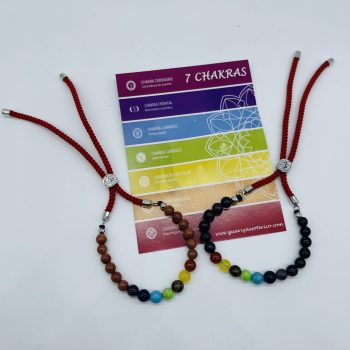 Pulseira 7 Chackras Pedra Sol/Pedra Estrela