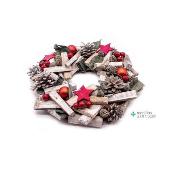 Centro Mesa Natal Madeira 27Cm