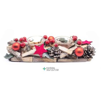 Porta Vela 2 Tronco 30X12X7Cm