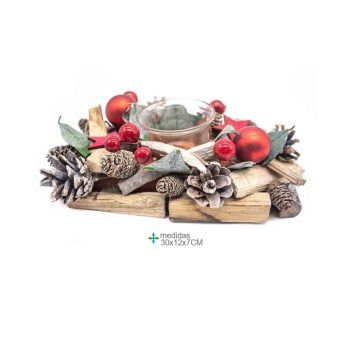 Porta Vela 1 Tronco 30X12X7Cm