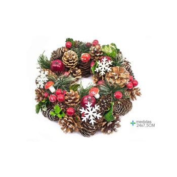 Centro Mesa Natal Madeira 24Cm