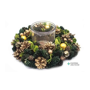 Porta Vela 1 Verde 29X10Cm