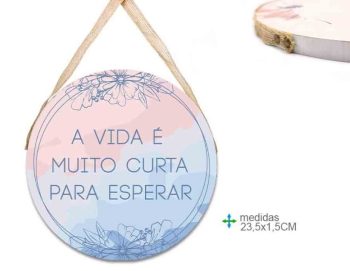 Placa Parede Mdf Redondo 23Cm