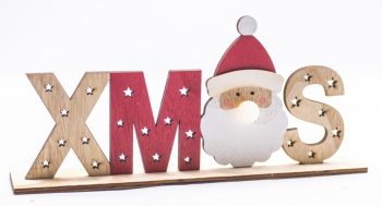 Decoração Natal Madeira 28X5X11Cm