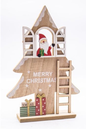 Decoração Natal Madeira 17X4X25Cm