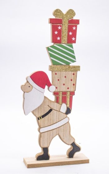 Decoração Natal Madeira 13X4X31Cm