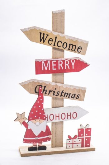 Decoração Natal Madeira 19X5X35Cm