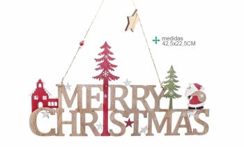 Decoração Natal Madeira 42X25Cm