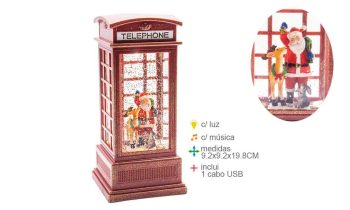 Lanterna Pai Natal 9X9X20Cm