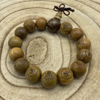 Pulseira Buda Madeira 7Cm Bolinha