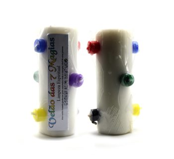 Velao Guaruja 7 Magias Branco 17X6Cm