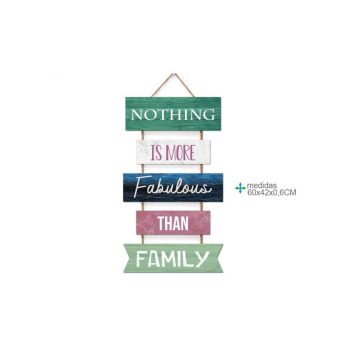 Placa Parede Mdf Famlia 60X42Cm