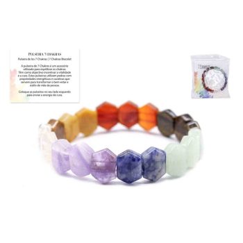 Pulseira Pedra 7 Chakras Losango