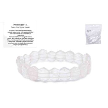 Pulseira Pedra Cristal Losango