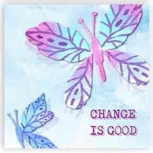 Quadro Tela Borboleta 40X40Cm