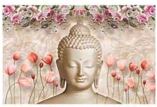 Quadro Tela Buda 70X50Cm