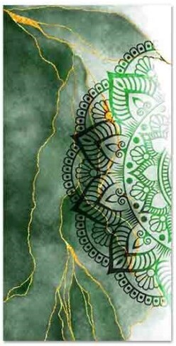 Quadro Tela Mandala 100X40Cm