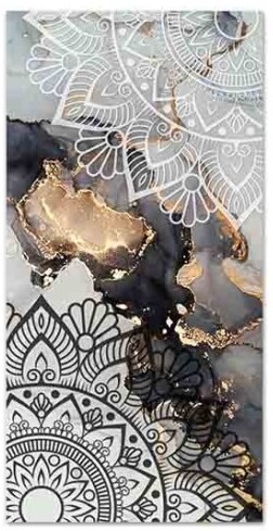 Quadro Tela Mandala 100X40Cm