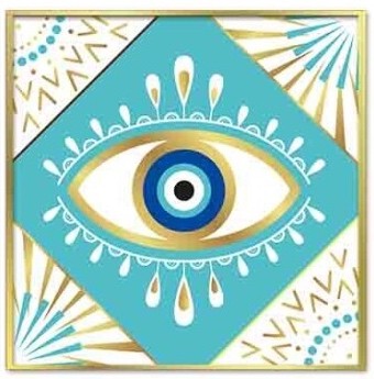 Quadro Tela Olho Turco 50X50Cm