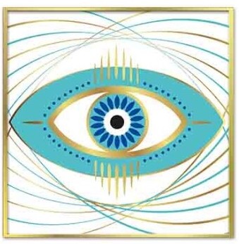 Quadro Tela Olho Turco 50X50Cm