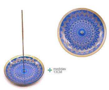 Porta Inc Vidro Redondo Mandala 13Cm