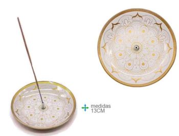 Porta Inc Vidro Redondo Mandala 13Cm