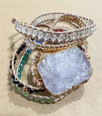 Pulseira Cabedal Cristal 25X35Mm