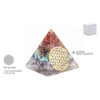 Piramide Organite Flor Vida 5X5Cm