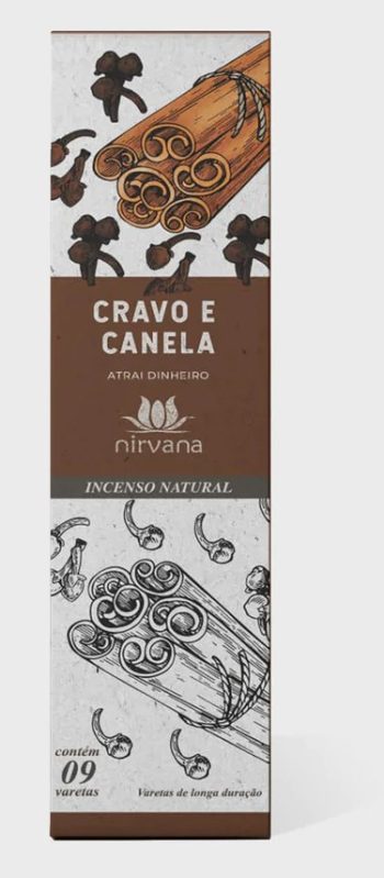 Incenso Nirvana Cravo e Canela
