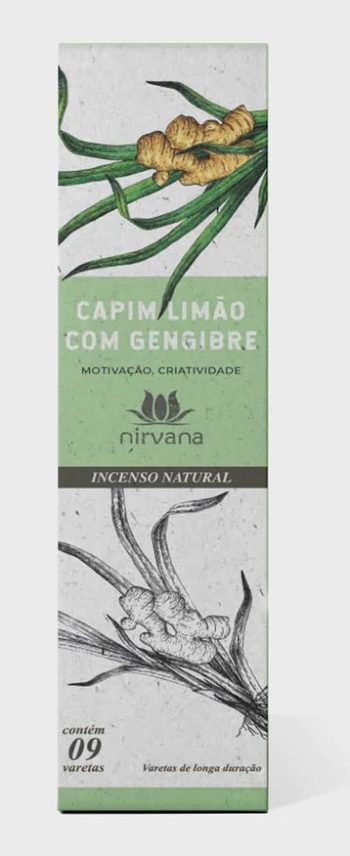 Incenso Nirvana Capim Com Gengibre