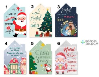 Quadro Madeira Casa Natal 20X30Cm