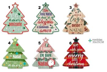 Quadro Madeira Arvore Natal 30X35Cm