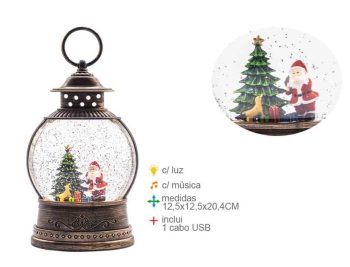 Lanterna Pai Natal 13X13X20.5Cm