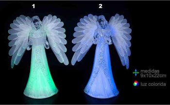 Anjo Fibra Optica Colorida 9X10X22Cm