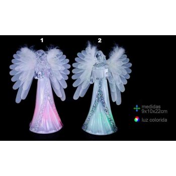 Anjo Fibra Optica Colorida 9X10X22Cm