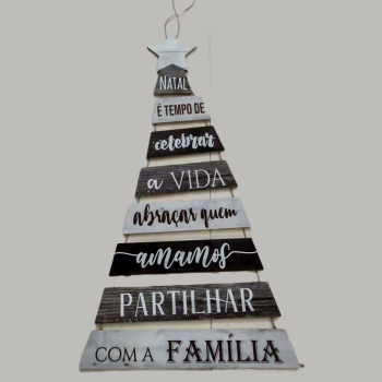 Placa Parede Mdf Natal 57X89Cm