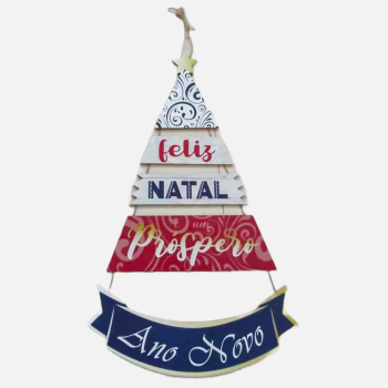 Placa Parede Mdf Natal 55X81Cm
