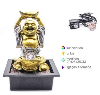 Fonte Resina Buda Fortuna 20X25X35Cm