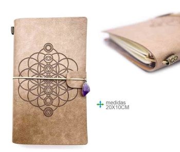 Caderno Esotérico Flor Vida 20X10Cm