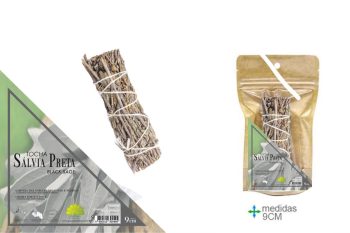 Tocha Sálvia Preta Def. 9Cm