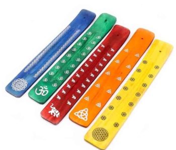 Incensario Tabua Colorido Esoterico 26X4Cm